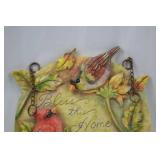 Bless This Home Bird and Sunflower Welcome Plaque Bless This Home Bird and Sunflower Welcome Plaque