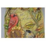 Bless This Home Bird and Sunflower Welcome Plaque Bless This Home Bird and Sunflower Welcome Plaque