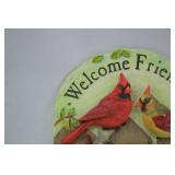 Welcome Friends Bird Theme Wall Plaque, 12-Inch, Multicolor Relief Welcome Friends Bird Theme Wall Plaque, 12-Inch, Multicolor Relief