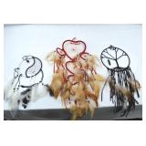 Assorted Feather Dreamcatcher Home Decor Lot, Set of 3 Assorted Feather Dreamcatcher Home Decor Lot, Set of 3