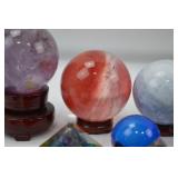Crystal Sphere and Pyramid Collection - Mixed Gemstones and Specimens Crystal Sphere and Pyramid Collection - Mixed Gemstones and Specimens