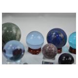 Crystal Sphere and Pyramid Collection - Mixed Gemstones and Specimens Crystal Sphere and Pyramid Collection - Mixed Gemstones and Specimens