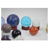 Crystal Sphere and Pyramid Collection - Mixed Gemstones and Specimens Crystal Sphere and Pyramid Collection - Mixed Gemstones and Specimens