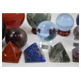 Crystal Sphere and Pyramid Collection - Mixed Gemstones and Specimens Crystal Sphere and Pyramid Collection - Mixed Gemstones and Specimens