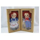 Raggedy Ann and Andy Boxed Dolls Set with Certificate of Authenticity Raggedy Ann and Andy Boxed Dolls Set with Certificate of Authenticity