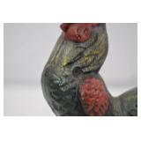 Vintage Painted Cast Iron Rooster Doorstop Vintage Painted Cast Iron Rooster Doorstop