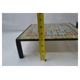 Pair of Mosaic Tile Top Square Plant Stands/Tables 13" x 13" x 6" Pair of Mosaic Tile Top Square Plant Stands/Tables 13" x 13" x 6"