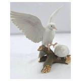 White Dove Porcelain Figurine Pair on Branch White Dove Porcelain Figurine Pair on Branch
