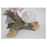 White Dove Porcelain Figurine Pair on Branch White Dove Porcelain Figurine Pair on Branch