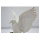 White Dove Porcelain Figurine Pair on Branch White Dove Porcelain Figurine Pair on Branch