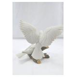 White Dove Porcelain Figurine Pair on Branch White Dove Porcelain Figurine Pair on Branch