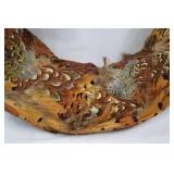 Pheasant Feather and Leaf Wreath, 17 Inches Pheasant Feather and Leaf Wreath, 17 Inches