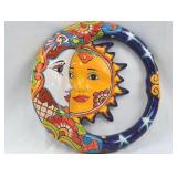 Talavera Sun and Moon Wall Art, 13 Inch, Made in Mexico Talavera Sun and Moon Wall Art, 13 Inch, Made in Mexico