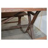 Unique Outdoor Sturdy Metal Picnic Table with Benches Unique Outdoor Sturdy Metal Picnic Table with Benches