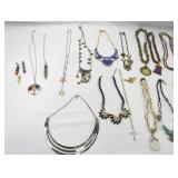 Large Mixed Costume Necklace and Earring Jewelry Lot Large Mixed Costume Necklace and Earring Jewelry Lot