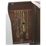 Jewelry Armoire with Assorted Costume Jewelry and Watches Jewelry Armoire with Assorted Costume Jewelry and Watches