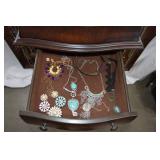 Jewelry Armoire with Assorted Costume Jewelry and Watches Jewelry Armoire with Assorted Costume Jewelry and Watches