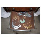 Jewelry Armoire with Assorted Costume Jewelry and Watches Jewelry Armoire with Assorted Costume Jewelry and Watches