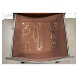 Jewelry Armoire with Assorted Costume Jewelry and Watches Jewelry Armoire with Assorted Costume Jewelry and Watches