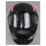 Arctic Cat Full Face Snowmobile Helmet Black Orange Arctic Cat Full Face Snowmobile Helmet Black Orange