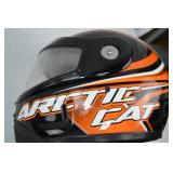 Arctic Cat Full Face Snowmobile Helmet Black Orange Arctic Cat Full Face Snowmobile Helmet Black Orange