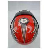 Polaris Full Face Motorcycle Helmet Red Black Silver Polaris Full Face Motorcycle Helmet Red Black Silver