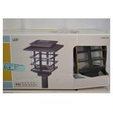 3 Hampton Bay 10-Light Solar LED Garden Light Sets, Black Plastic 3 Hampton Bay 10-Light Solar LED Garden Light Sets, Black Plastic