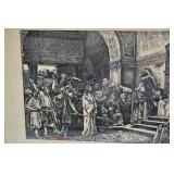 Pair Framed Religious Prints After Munkacsy Mihaly, Signed Pair Framed Religious Prints After Munkacsy Mihaly, Signed