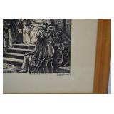 Pair Framed Religious Prints After Munkacsy Mihaly, Signed Pair Framed Religious Prints After Munkacsy Mihaly, Signed