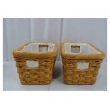 Set of 4 Wicker Storage Baskets with Fabric Liners Set of 4 Wicker Storage Baskets with Fabric Liners