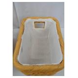 Set of 4 Wicker Storage Baskets with Fabric Liners Set of 4 Wicker Storage Baskets with Fabric Liners