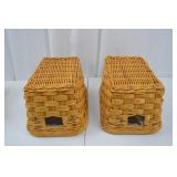 Set of 4 Wicker Storage Baskets with Fabric Liners Set of 4 Wicker Storage Baskets with Fabric Liners