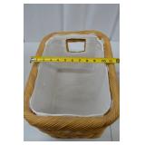 Set of 4 Wicker Storage Baskets with Fabric Liners Set of 4 Wicker Storage Baskets with Fabric Liners