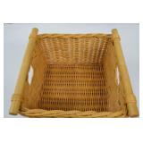 Set of 4 Wicker Storage Baskets with Fabric Liners Set of 4 Wicker Storage Baskets with Fabric Liners