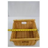 Set of 4 Wicker Storage Baskets with Fabric Liners Set of 4 Wicker Storage Baskets with Fabric Liners