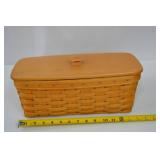 Longaberger Handwoven Basket Collection with Liners and Wood Lid Longaberger Handwoven Basket Collection with Liners and Wood Lid