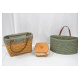 Longaberger Basket Decor Lot - Set of 3 Woven Accent Pieces Longaberger Basket Decor Lot - Set of 3 Woven Accent Pieces
