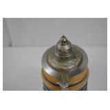 West Germany 16 Inch Lidded Beer Stein with Relief Scenes West Germany 16 Inch Lidded Beer Stein with Relief Scenes