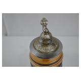 West Germany 16 Inch Lidded Beer Stein with Relief Scenes West Germany 16 Inch Lidded Beer Stein with Relief Scenes