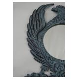 Distressed Blue Eagle Wall Mirror, 18x21 Inch Home Decor Accent Distressed Blue Eagle Wall Mirror, 18x21 Inch Home Decor Accent