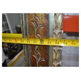 Large Ornate Gold and Bronze Wall Mirror with Shelf, 39x64 in Large Ornate Gold and Bronze Wall Mirror with Shelf, 39x64 in