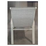 Outdoor Patio Set with Square Glass Table and 4 Sling Chairs Outdoor Patio Set with Square Glass Table and 4 Sling Chairs