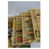 Plano Tackle Box Loaded with Fishing Lures, Bobbers, and Accessories Plano Tackle Box Loaded with Fishing Lures, Bobbers, and Accessories
