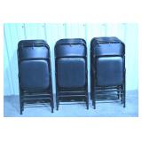 Lot of 15 Black Padded Folding Chairs Lot of 15 Black Padded Folding Chairs