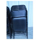 Lot of 15 Black Padded Folding Chairs Lot of 15 Black Padded Folding Chairs