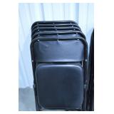 Lot of 15 Black Padded Folding Chairs Lot of 15 Black Padded Folding Chairs
