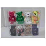 Ty Beanie Babies Bear Collection Lot of 9 in Display Cases Ty Beanie Babies Bear Collection Lot of 9 in Display Cases