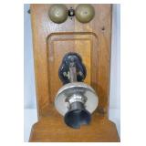 Early 20th Century Kellogg Oak Wall Telephone Early 20th Century Kellogg Oak Wall Telephone