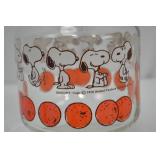 Vintage Snoopy Orange Juice Glass Carafe with Lid - Peanuts 10 in Vintage Snoopy Orange Juice Glass Carafe with Lid - Peanuts 10 in