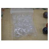 Collection of Assorted Stone Sphere Marbles with Display Stands Collection of Assorted Stone Sphere Marbles with Display Stands